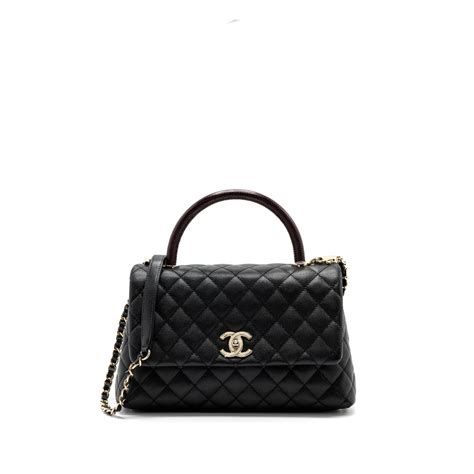 Chanel Coco Handle Medium Lizard Embossed 